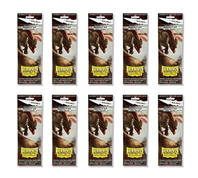 Dragon Shield 100 Standard Size Smoke Resealable Sleeves (10 Packs) - Image 1